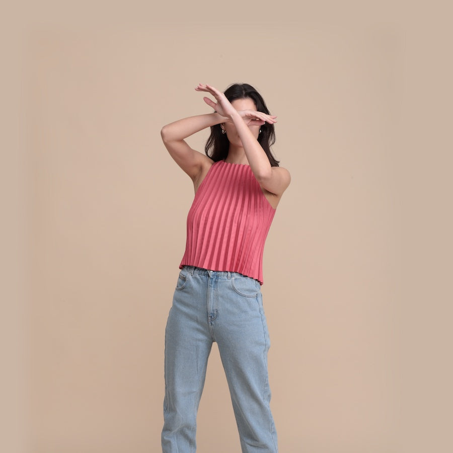 The Soleil Tank Top - old pink