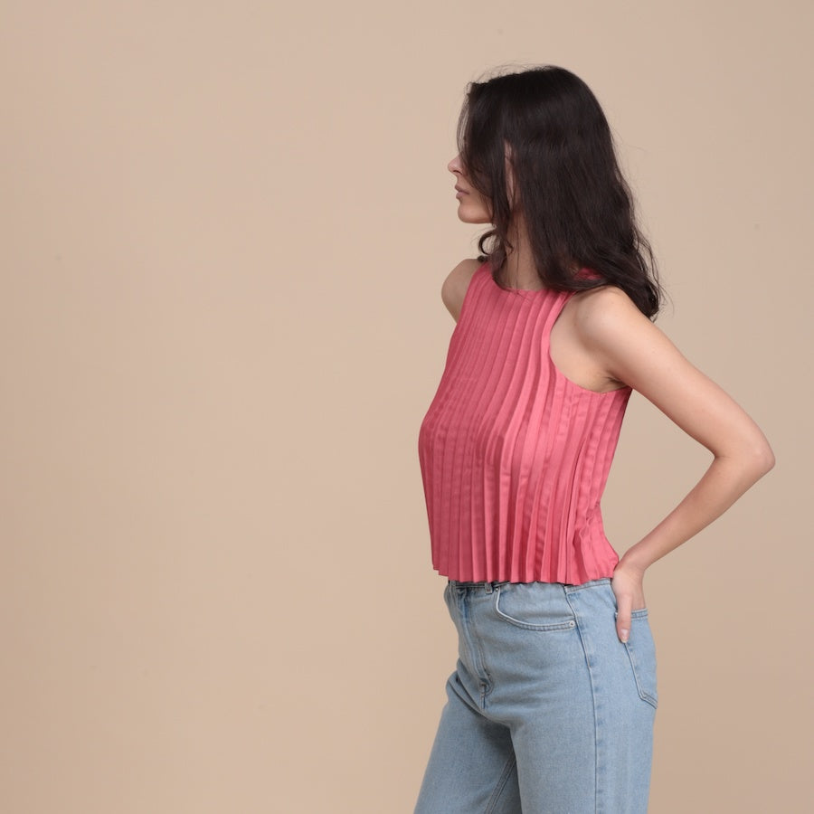 The Soleil Tank Top - old pink
