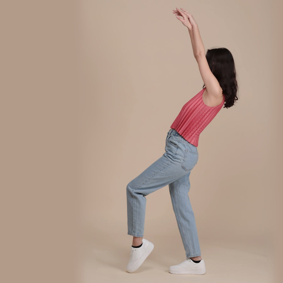 The Soleil Tank Top - old pink