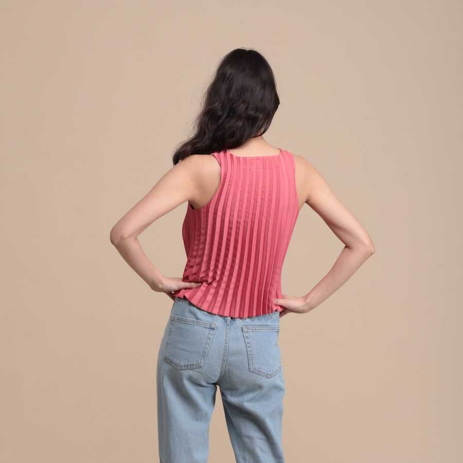The Soleil Tank Top - old pink