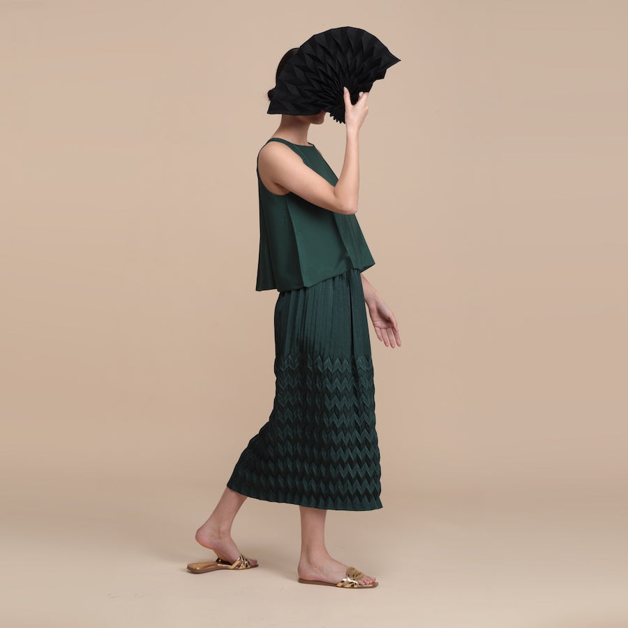 La Jupe longue Comète - verte