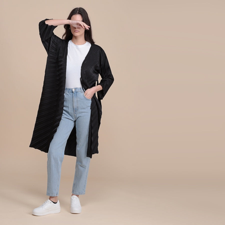 The long Kimono - black