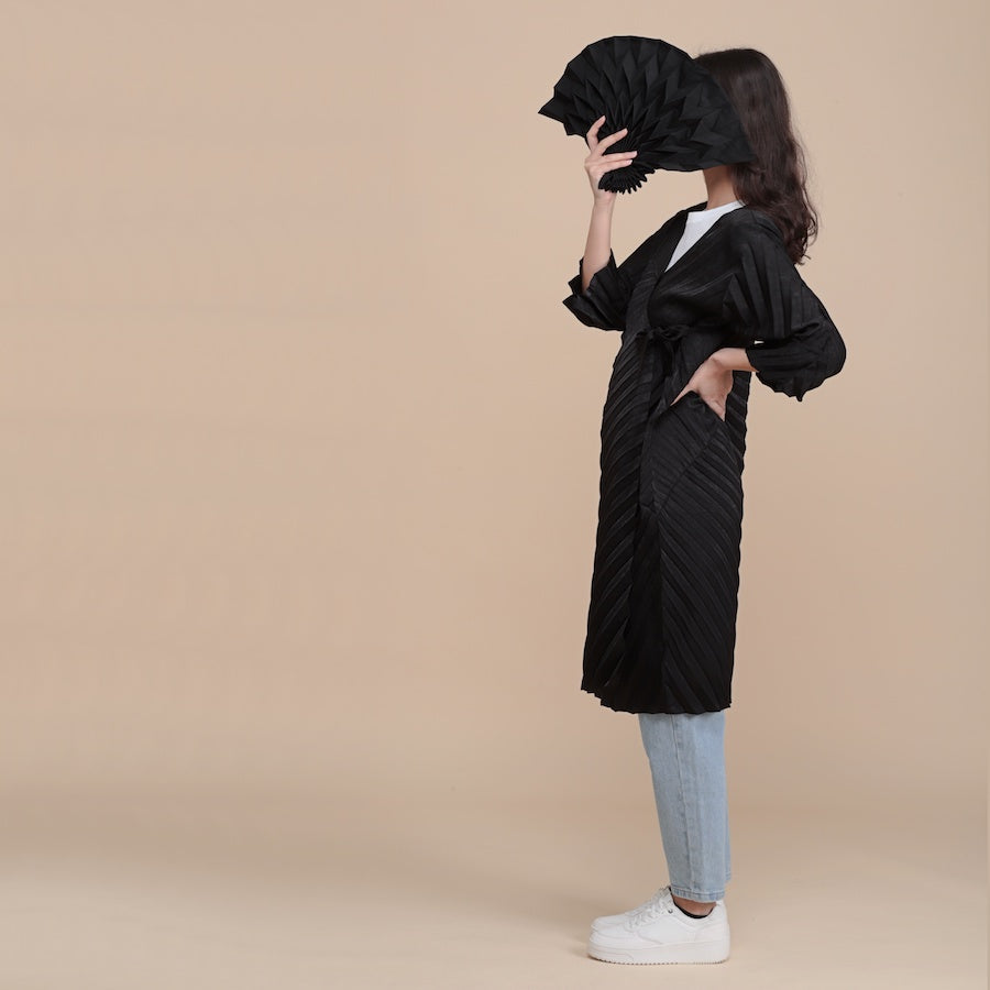 The long Kimono - black
