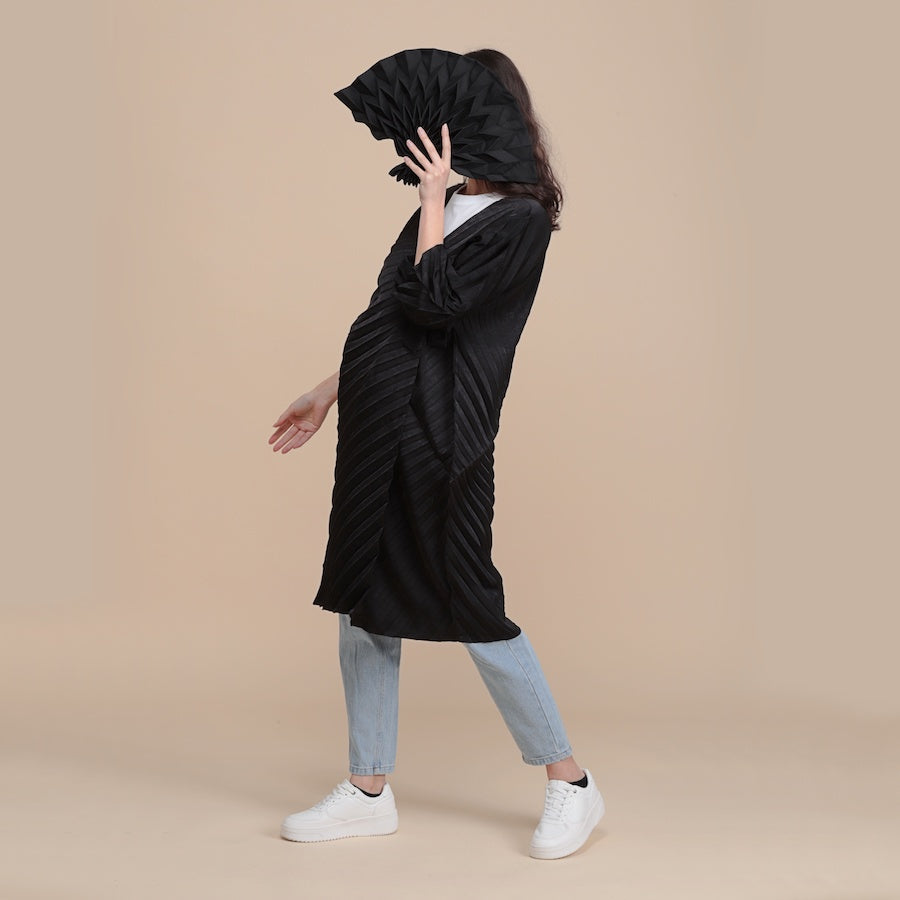 The long Kimono - black