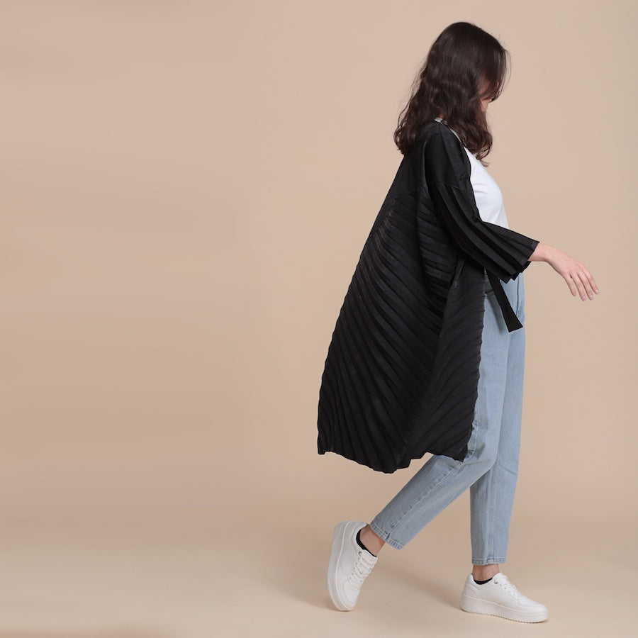 The long Kimono - black
