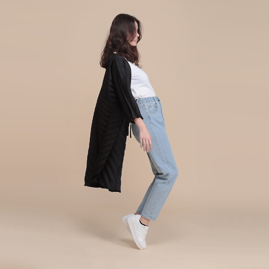 The long Kimono - black
