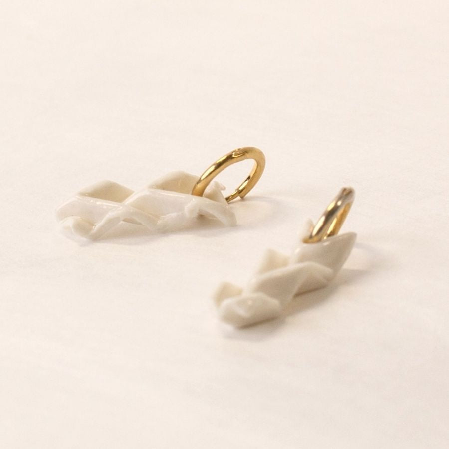 Boucles d'oreilles porcelaine - modèle au choix