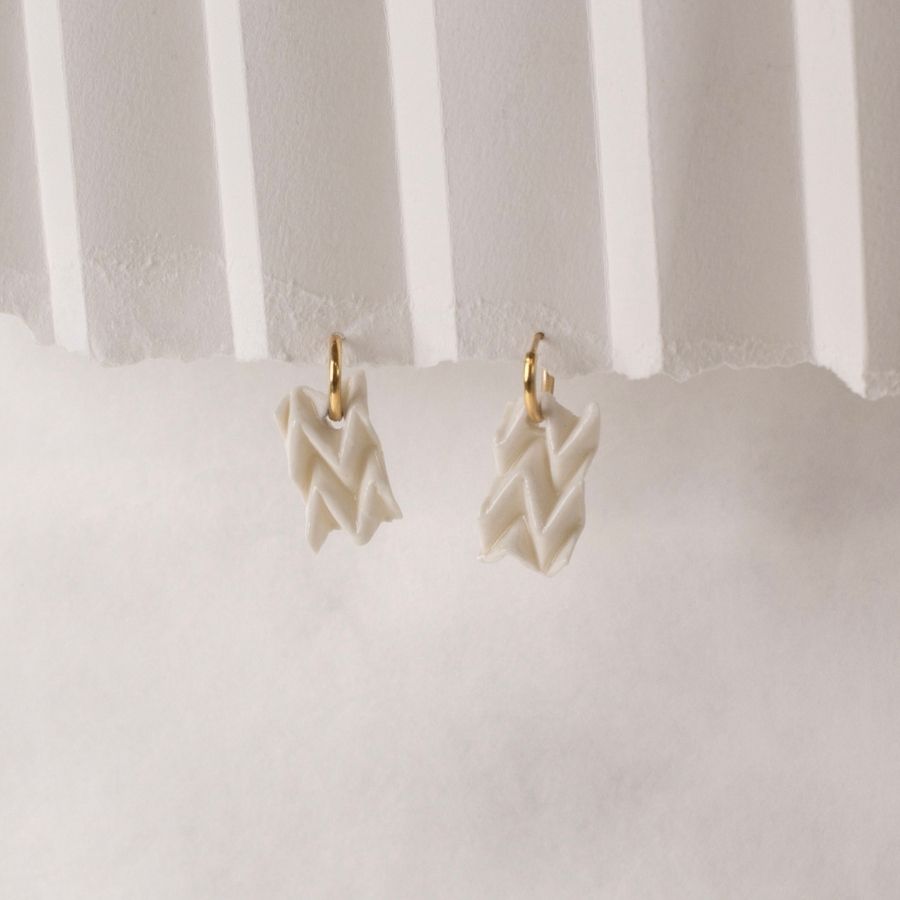 Boucles d'oreilles porcelaine - modèle au choix