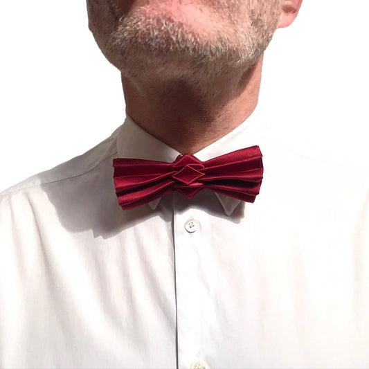 Burgundy bow tie