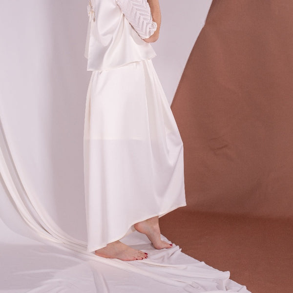 Long skirt ECLIPSE - white