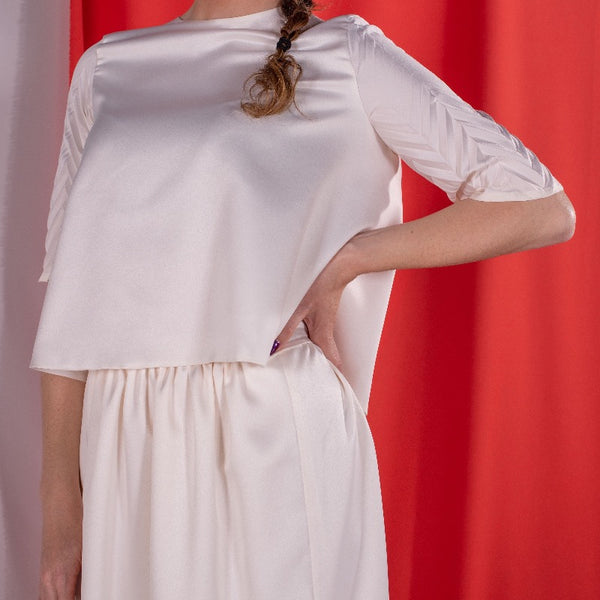 Long skirt ECLIPSE - white