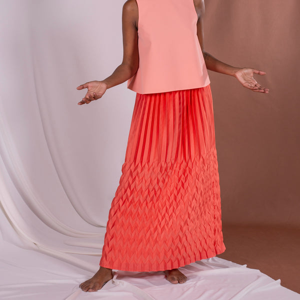 COMETE long skirt - coral