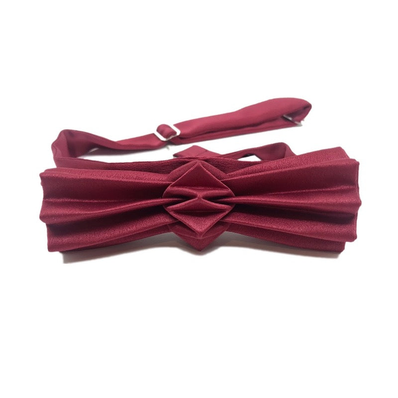 Burgundy bow tie