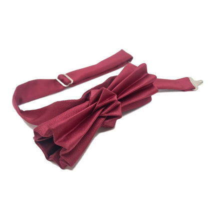 Burgundy bow tie