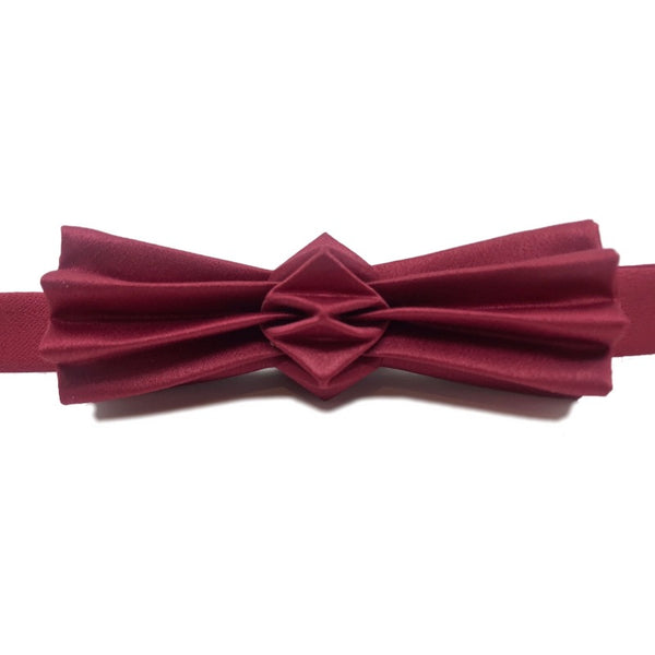 Burgundy bow tie