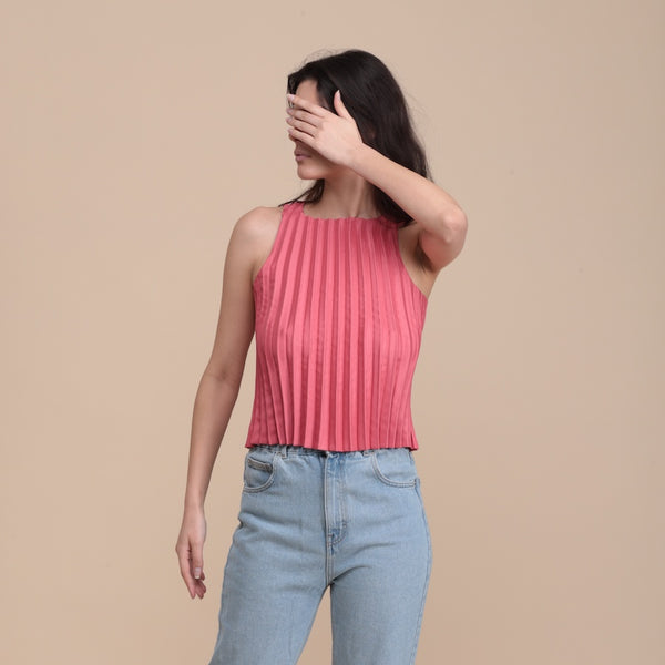 The Soleil Tank Top - old pink