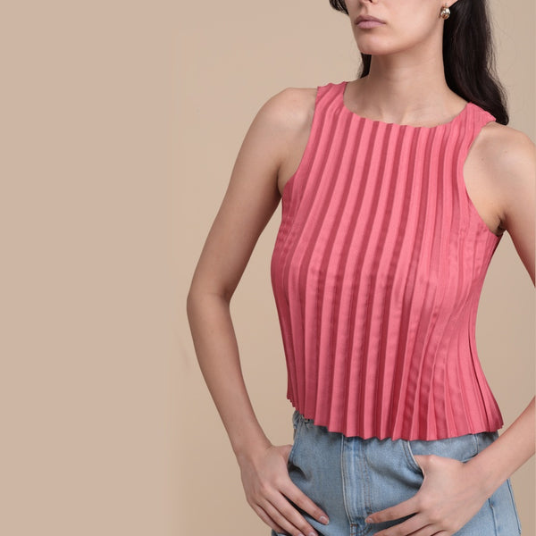 The Soleil Tank Top - old pink