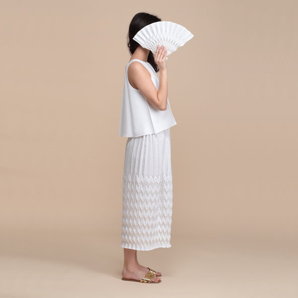 The Comète long skirt - white