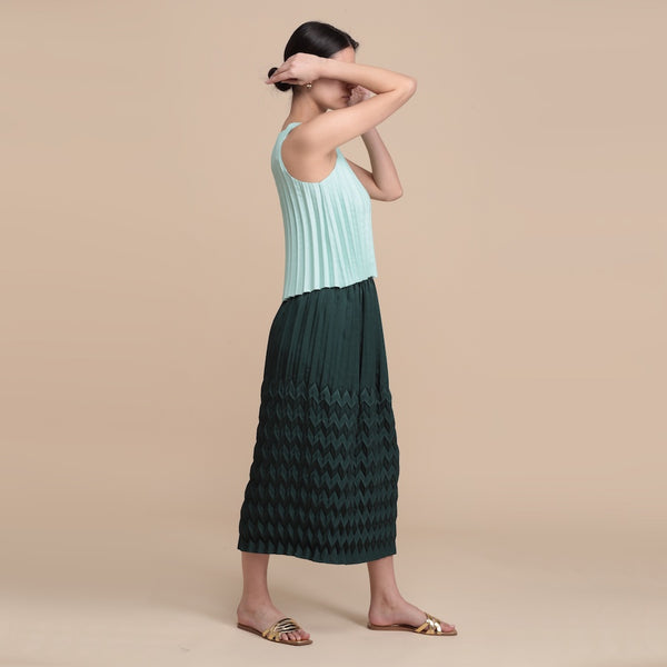 The Comète long skirt - green