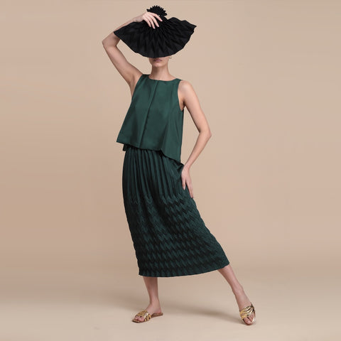The Comète long skirt - green