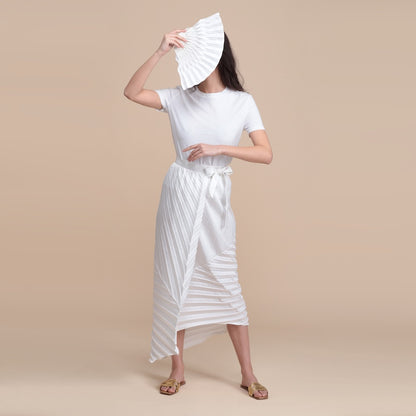 The Wrap Skirt - white