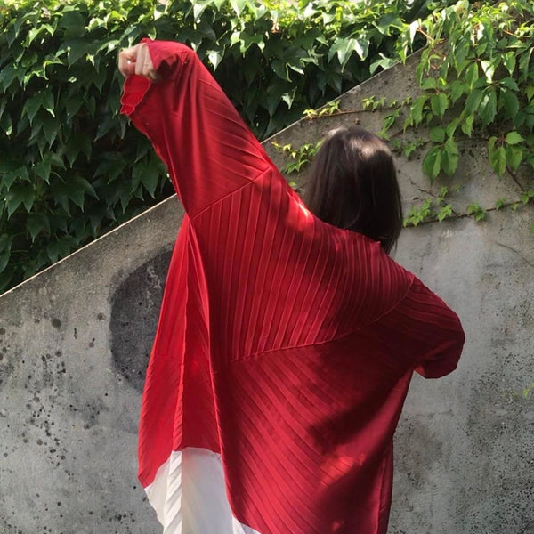 Kimono mi-long CONSTELLATION - rouge&blanc